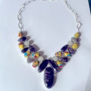 Beautiful Amethyst mixed stone Necklace